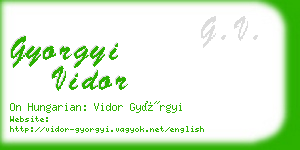 gyorgyi vidor business card